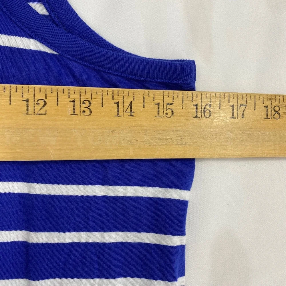 Gap Kids Girls XL Tank Top Blue White Stripes One in a Melon Spaghetti Straps